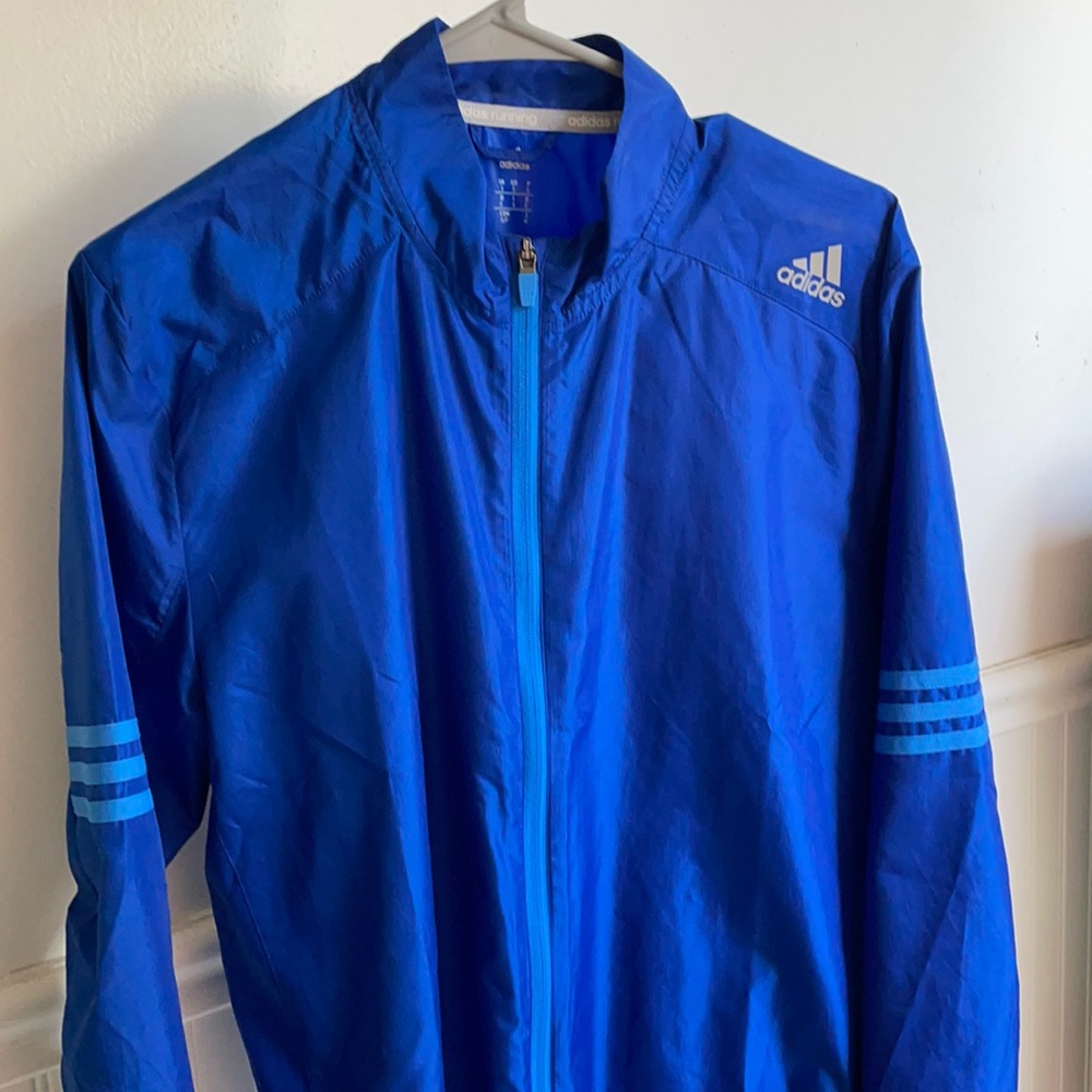 Adidas running windbreaker jacket, men’s small
